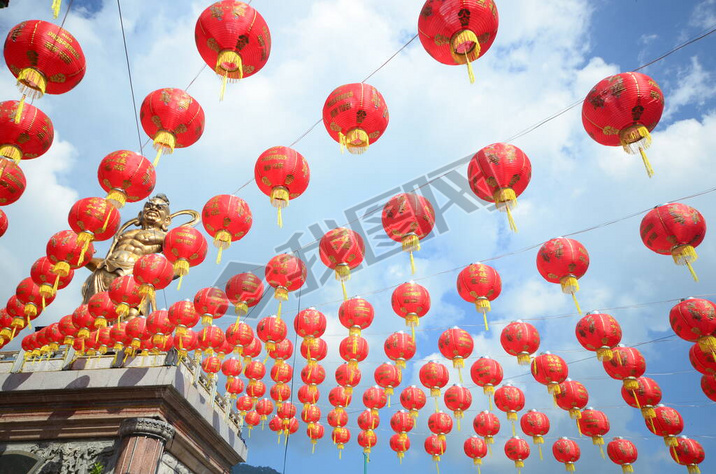 Chinese red lantern festival Happy Lunar Chinese New year. Celebrate chinese culture red golden lant