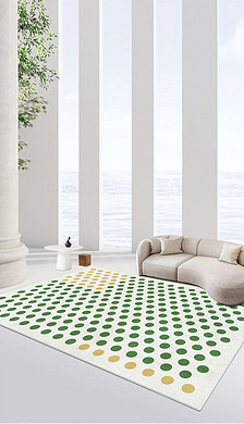 北欧现代轻奢抽象客厅床边地毯棋盘格地毯