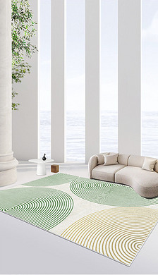 北欧简约轻奢抽象几何客厅地毯床边毯地垫脚垫
