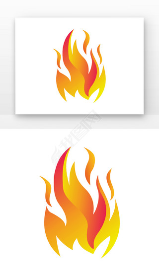 红色火焰火苗炎热矢量图标