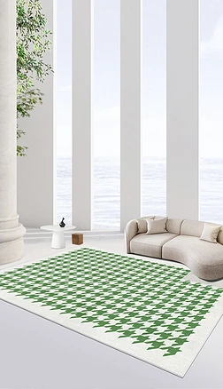 北欧轻奢侘寂风抽象客厅地毯几何条纹地毯地