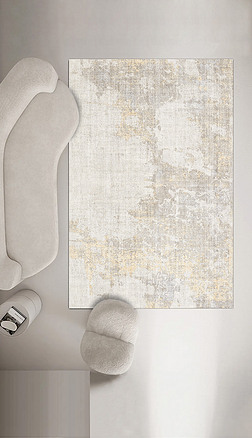 现代简约抽象水墨几何条纹复古客厅卧室地毯地垫