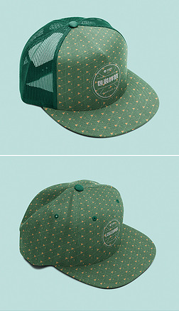 9款棒球帽旅游团帽子图案设计logo定制样机