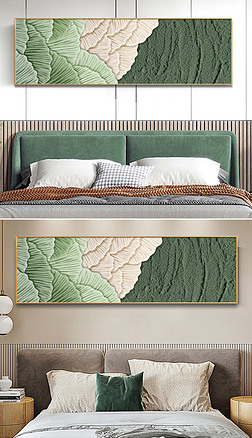 轻奢抽象高级感艺术肌理客厅床头装饰画3