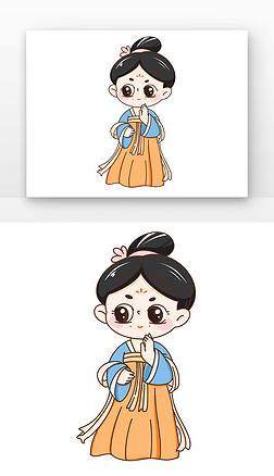 大眼睛少女传统文化唐朝女人
