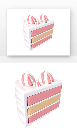 C4D蛋糕美食3d渲染元素