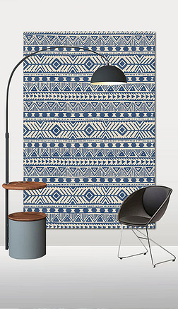 北欧现代简约抽象黑白几何摩洛哥民宿地毯