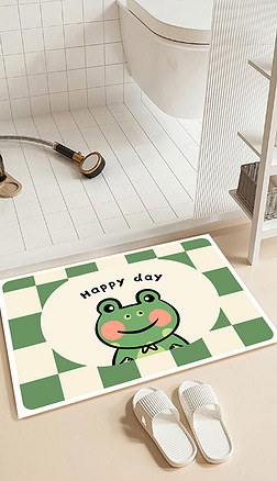 现代简约儿童卡通动物硅藻泥时尚地毯地垫浴室垫