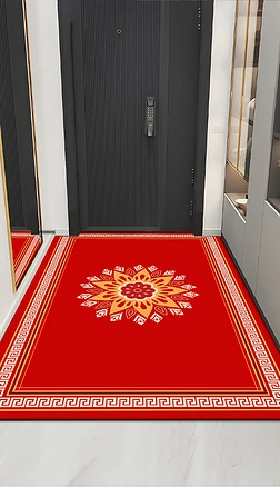 经典复古中式客厅地毯入门玄关地垫
