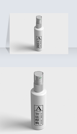化妆品管模型PSD样机发胶喷雾瓶包装样机