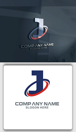 J字母标志logo