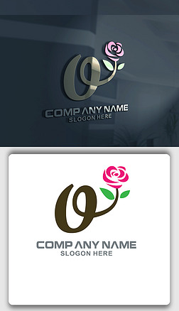O字母花朵logo