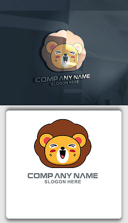 卡通小狮子logo设计