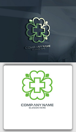 十字医疗花朵logo