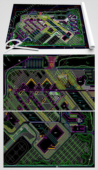 校园湖面设计平面图全屋定制cad图纸|某校园cad景观设计总平面图
