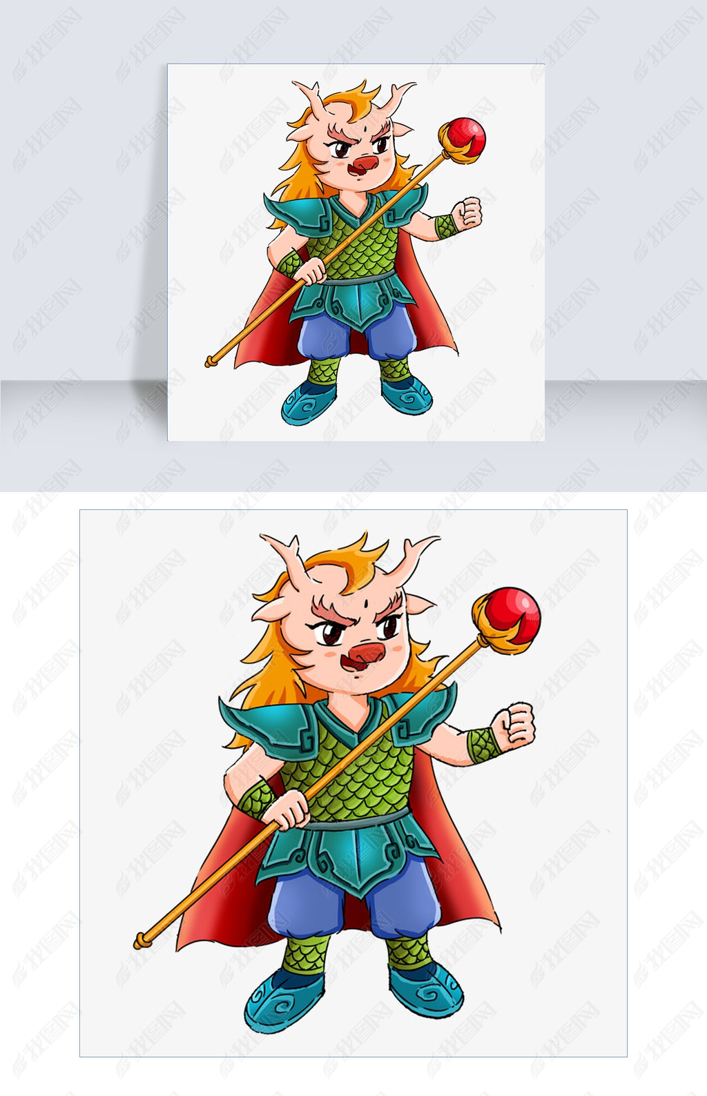 手绘龙太子png素材
