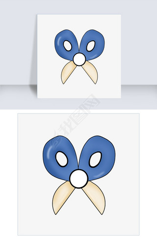 手绘卡通剪刀插画