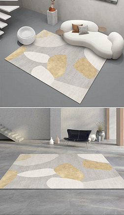 现代简约抽象几何轻奢艺术地毯地垫图案设计