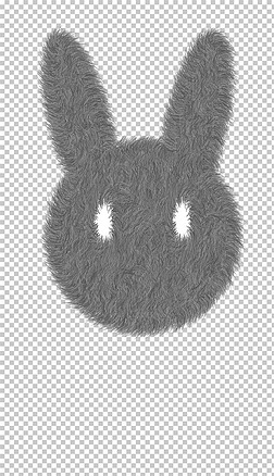 毛茸茸的兔子头PSD分层设计