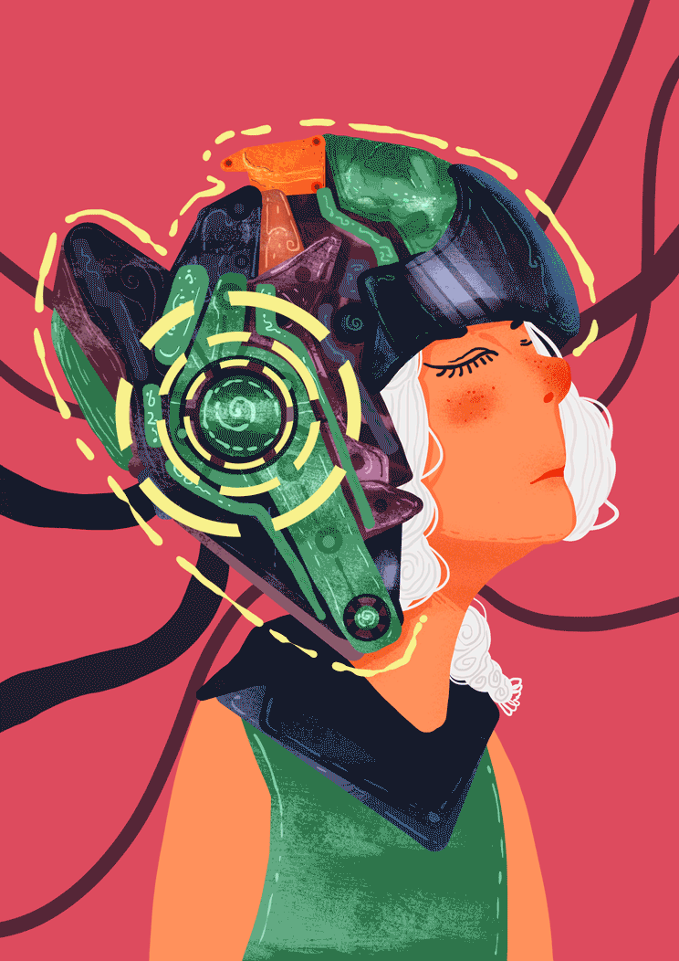 2019卡通赛博朋克欧美风gif插画