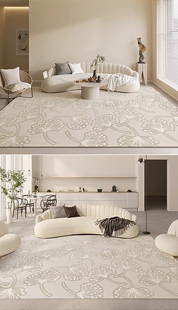 北欧现代轻奢抽象蒲公英床边毯客厅地毯地