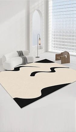 法式复古奶油风客厅地毯卧室床边毯现代简约地垫