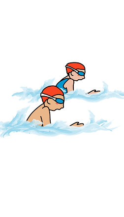 蛙泳游泳比赛训练泳池全民健身