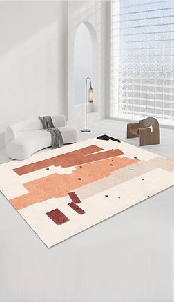敦煌艺术地垫复古法式奶油风客厅地毯卧室床边毯
