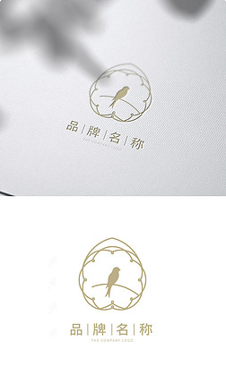 原创简约极简小清新服饰餐饮小鸟logo