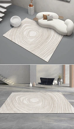 现代简约抽象几何线条客厅卧室地毯地垫设计