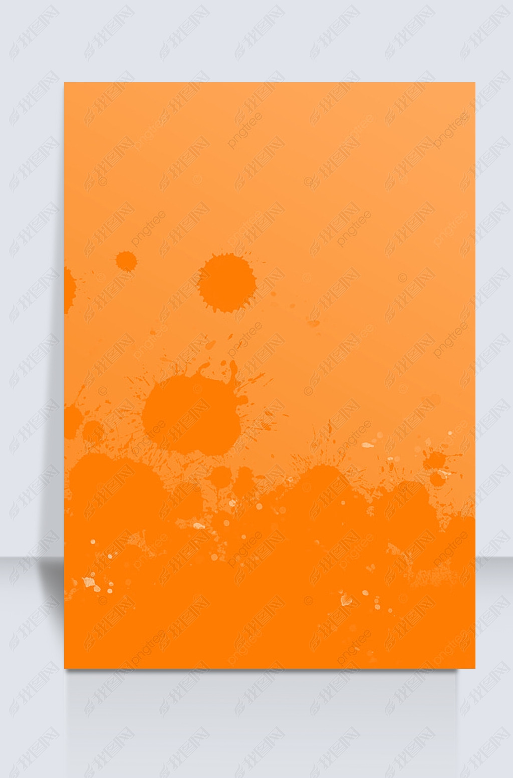 light orange background splash ink