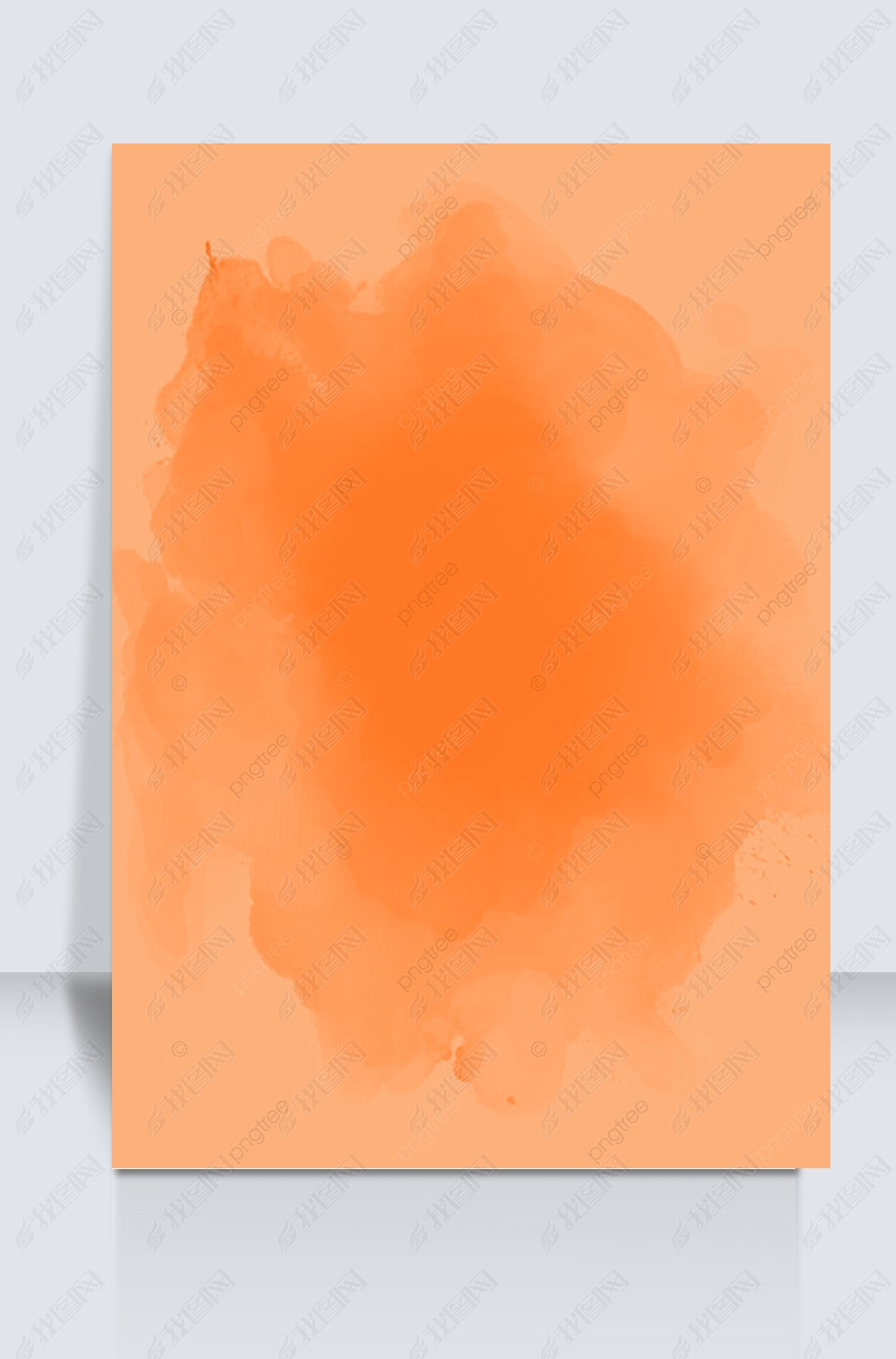 light orange background watercolor bloom