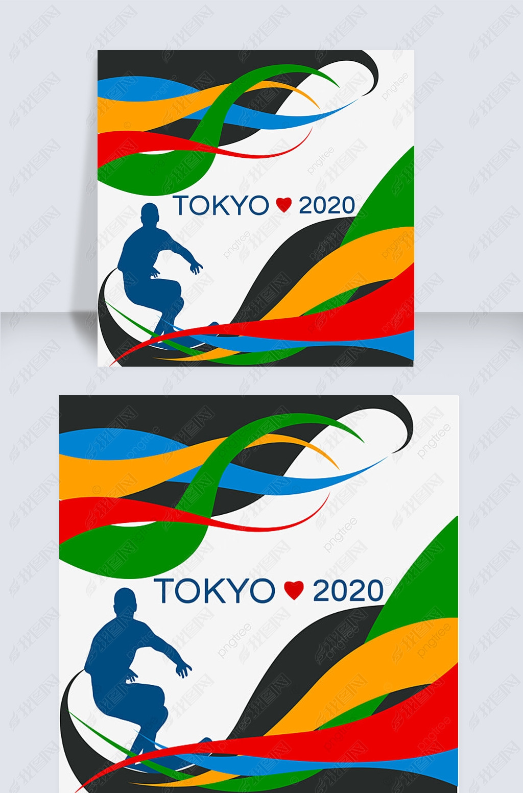 tokyo olympics 2020 abstract lines