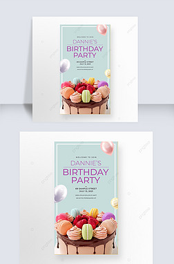 fashion simple birthday party invite social media instagram story