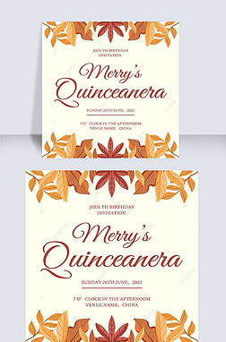 simplicity and maple leaf quinceanera instagram post