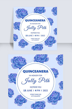 blue and creativity quinceanera instagram post