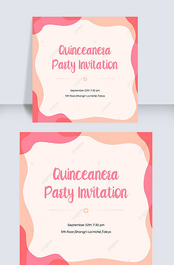 art graphic quinceanera invitation letter instagram post