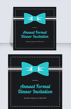 fashion bow tie formal dinner invitation instagram post