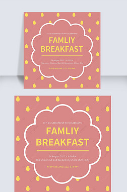 pink dot breakfast invitation instagram post