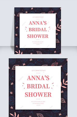 plant line bridal shower invitation instagram story