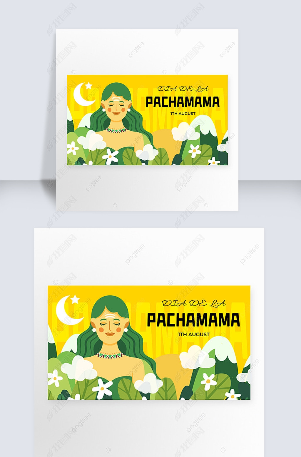 pachmama s day yellow botany woman
