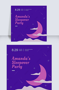 sleepover invitation templates instagram story