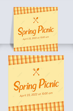 simple style picnic invitation instagram story
