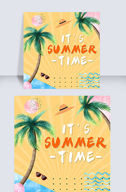 summer vacation palm instagram post