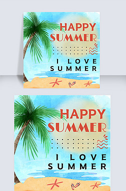 summer vacation creative palm instagram post