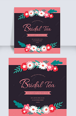 bridal shower invitation with pink flowers border instagram story