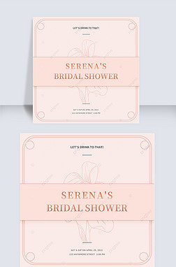 pink flower bridal shower invites instagram story