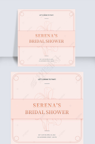 pink flower bridal shower invites instagram story