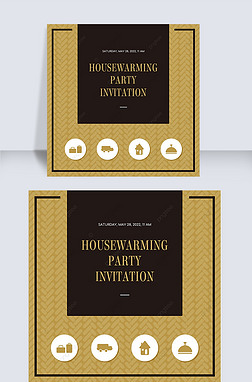 abstract geometric dark pattern housewarming dinner invitation instagram story