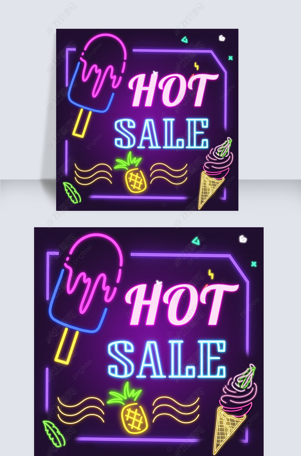 neon light effect ice cream sales contracted instagram post